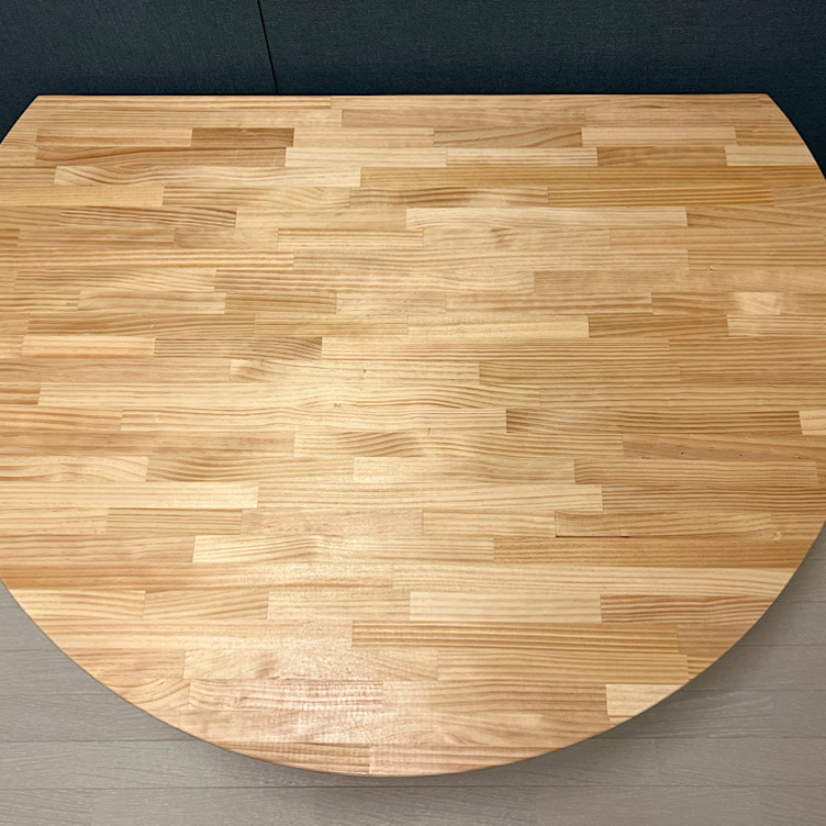 送料無料】 ローテーブル 半月形 かまぼこ 120×90cm パイン ナチュラル