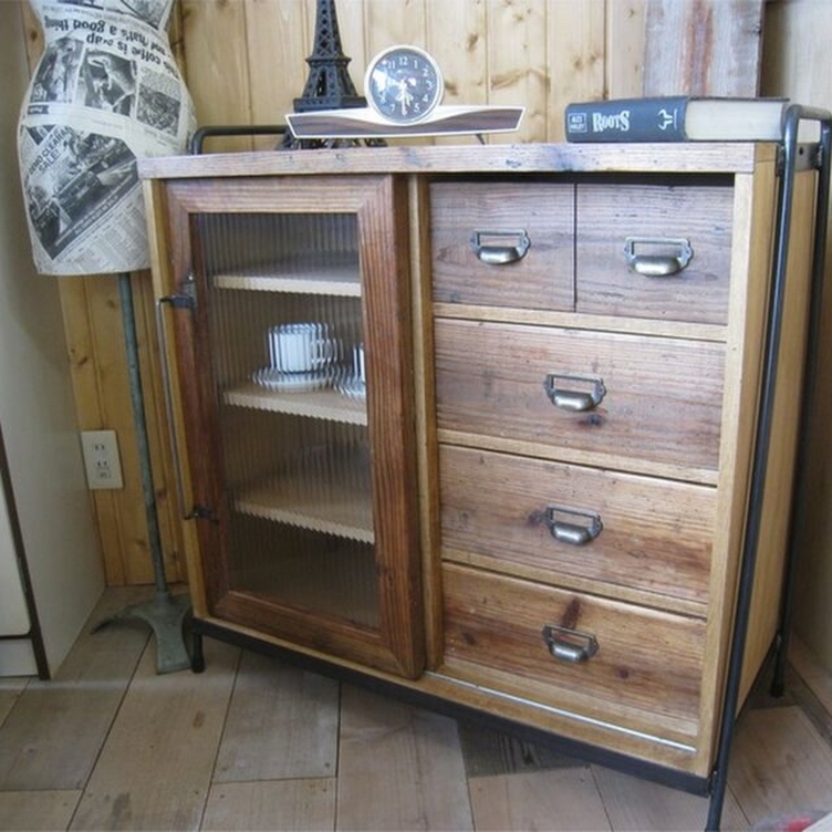 SIDE OPEN CABINET HALF 90 片開き男前キャビネット | TanoMake