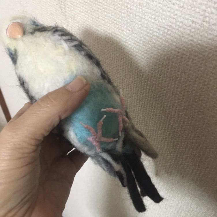 羊毛フェルトのインコ　オーダーメイド