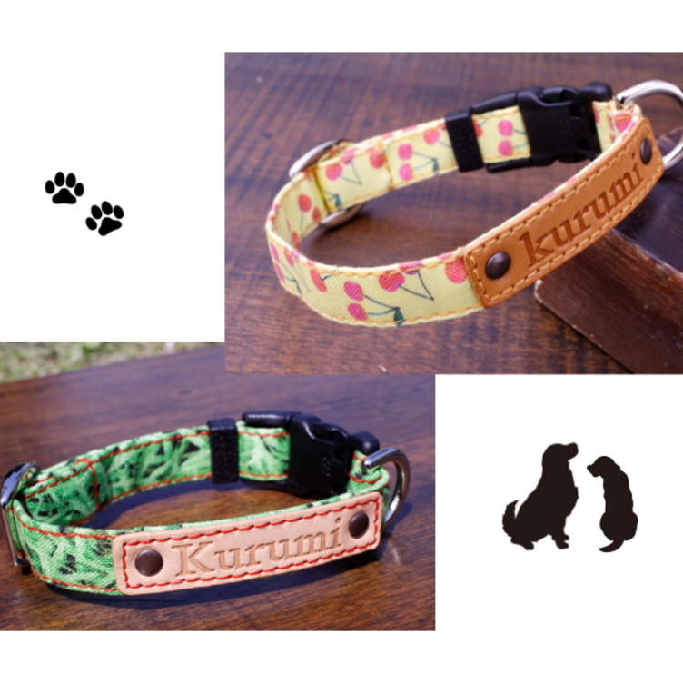 オーダーメイド小型犬用首輪 栃木レザーに名入れ無料 1 5cm巾 S M L Tanomake タノメイク 欲しいものが頼める オーダーメイド特化型オンラインマーケット
