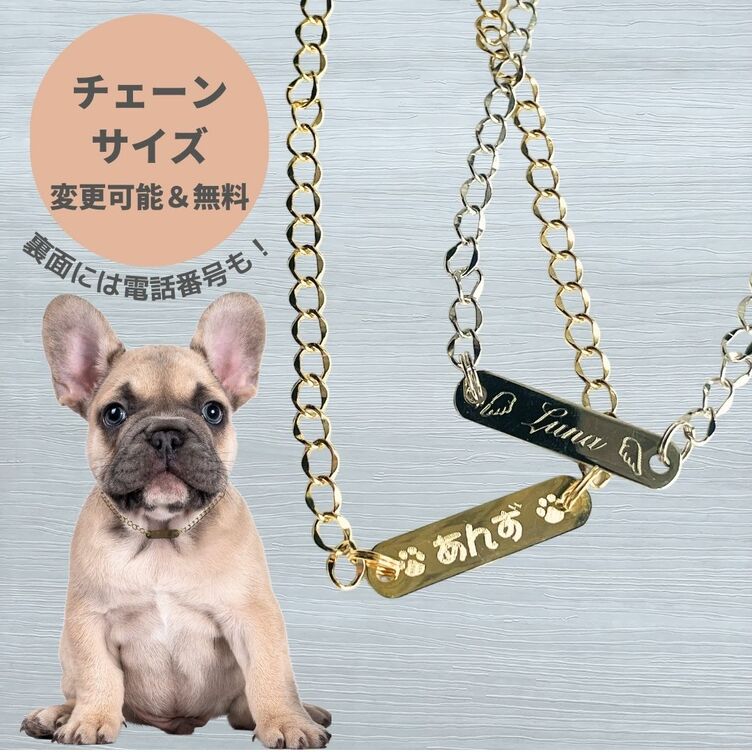 ネームプレート 犬 ネックレス チェーン 迷子札 首輪 名入れ おしゃれ 軽量 チャーム 猫 犬用 猫用 小型犬 中型犬 ネームタグ ネーム プレート ペット 刻印 電話番号 タグ ドッグタグ グッズ 誕生日 名前入り アクセサリー 名札 迷子防止 かわいい 柴犬 トイプードル