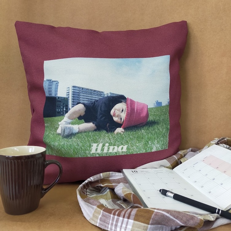 写真からつくるオーダーメイドクッションカバー2」昇華プリント