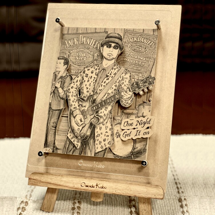 激安超安値 オーダーメイド【木アート画】Mサイズ（額を含む）～手描き 絵画