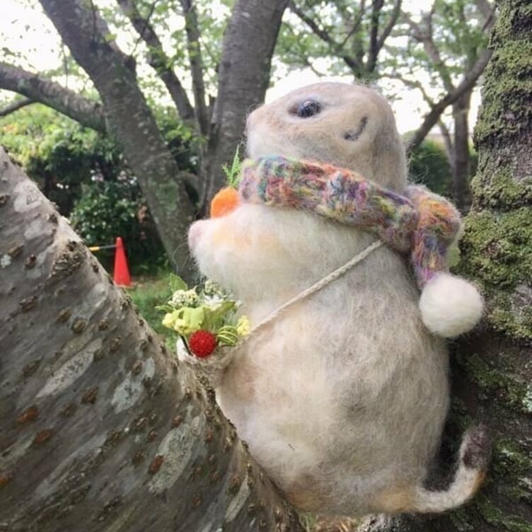 受注制作☆羊毛フェルトのリチャードソンジリス　リアルサイズ