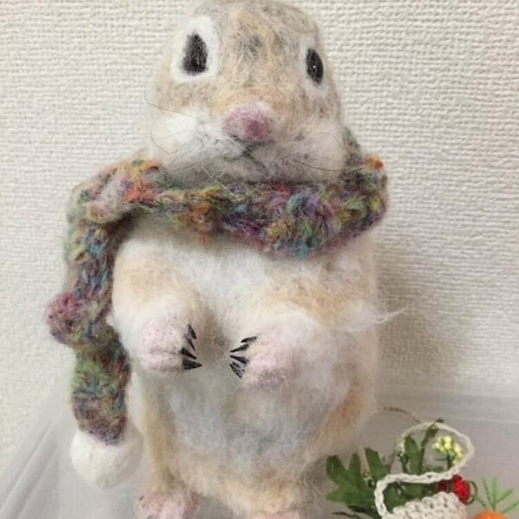 受注制作☆羊毛フェルトのリチャードソンジリス　リアルサイズ