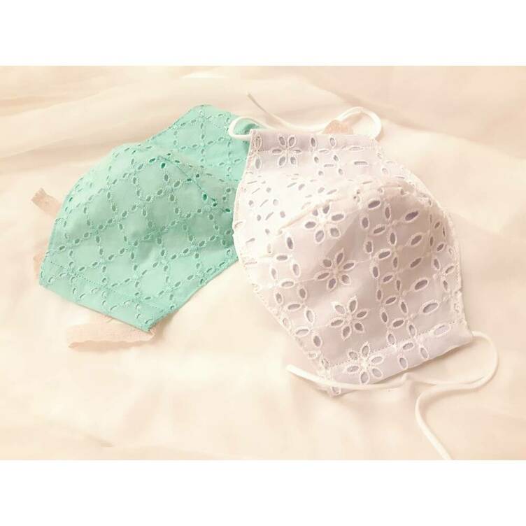 綿レースが涼しげで可愛い マスク Tanomake タノメイク 欲しいものが頼めるオーダーメイド特化型オンラインマーケット