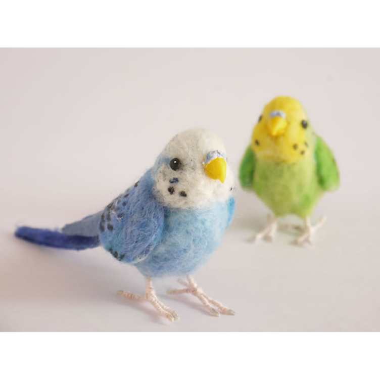 セキセイインコ(オーダーメイドの羊毛フェルト小鳥 セキセイインコ(オーダーメイドの羊毛フェルト小鳥