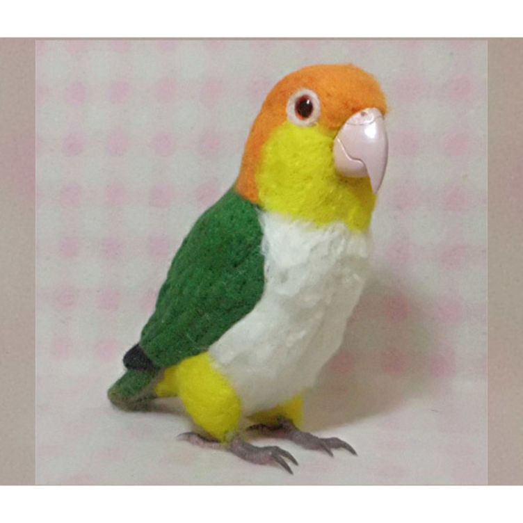 シロハラインコ・ズグロシロハラインコ ☆羊毛フェルト☆羊毛インコ