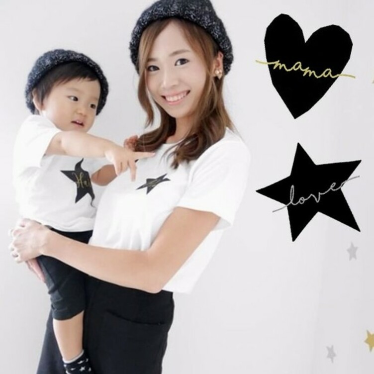 名入れＴshirt☆星＆ハート★赤ちゃん～大人サイズまで展開！ゴールド・シルバー★