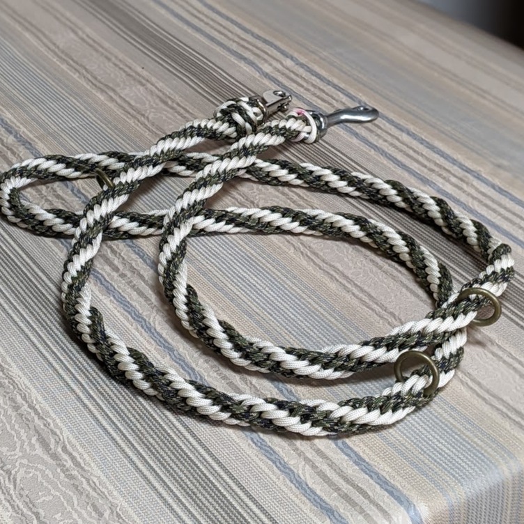 大型犬用 (全長150cm)カフェリード カラーお揃いのハーネスも