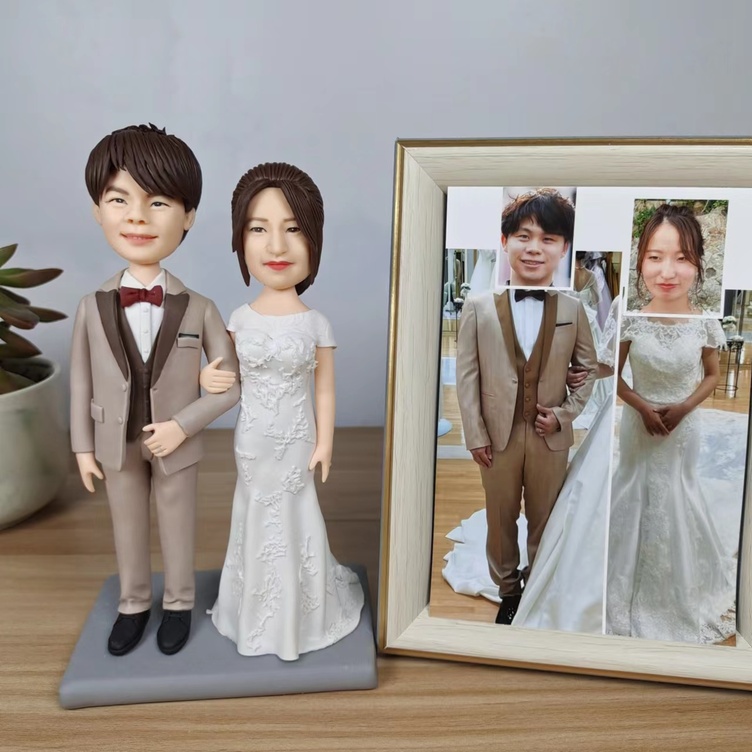 コピー - 【オーダーメイド】3D 肖像画 置物 似顔絵 結婚祝い 記念日