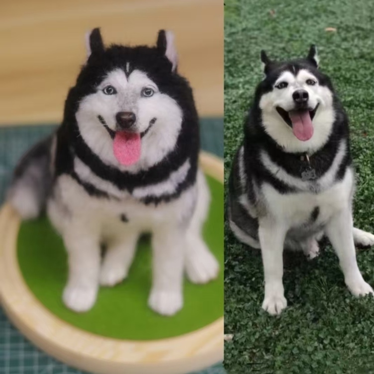 オーダー 送料無料】羊毛フェルト《うちの子約35cm 犬 猫