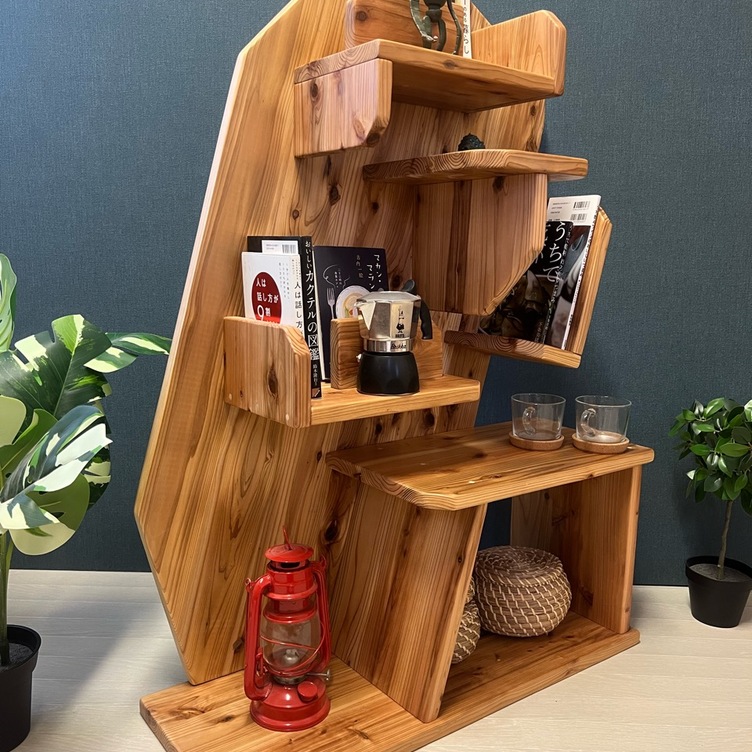 送料無料】 ウォールシェルフ ロの字 150cm スギ | TanoMake